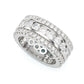 Jorrio round cut diamond sterling silver vintage women's band  wedding ring