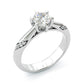 Jorrio 1ct round cut moissanite sterling silver ring
