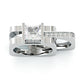 Jorrio Handmade Princess Cut Geometric Two Tone Men's Ringset