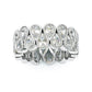 Jorrio Handmade Infinity Loop Pear CZ Bezel Set Wide Band Women’s Ring