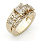 Jorrio princes cut brilliant sterling silver ring