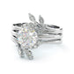 Jorrio handmade round cut vintage sterling silver ring set