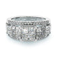 Jorrio princes cut brilliant sterling silver ring