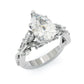 Jorrio gold 3ct pear cut elegance sterling silver ring
