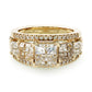 Jorrio princes cut brilliant sterling silver ring