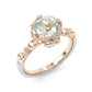 Jorrio hello kitty 2ct round cut sterling silver ring