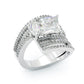 Jorrio radiant&marquise cut classic sterling silver ring