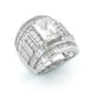 Jorrio handmade massive emerald cut men's bold wide band ring