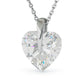 Jorrio gold hear cut romance sterling silver necklace