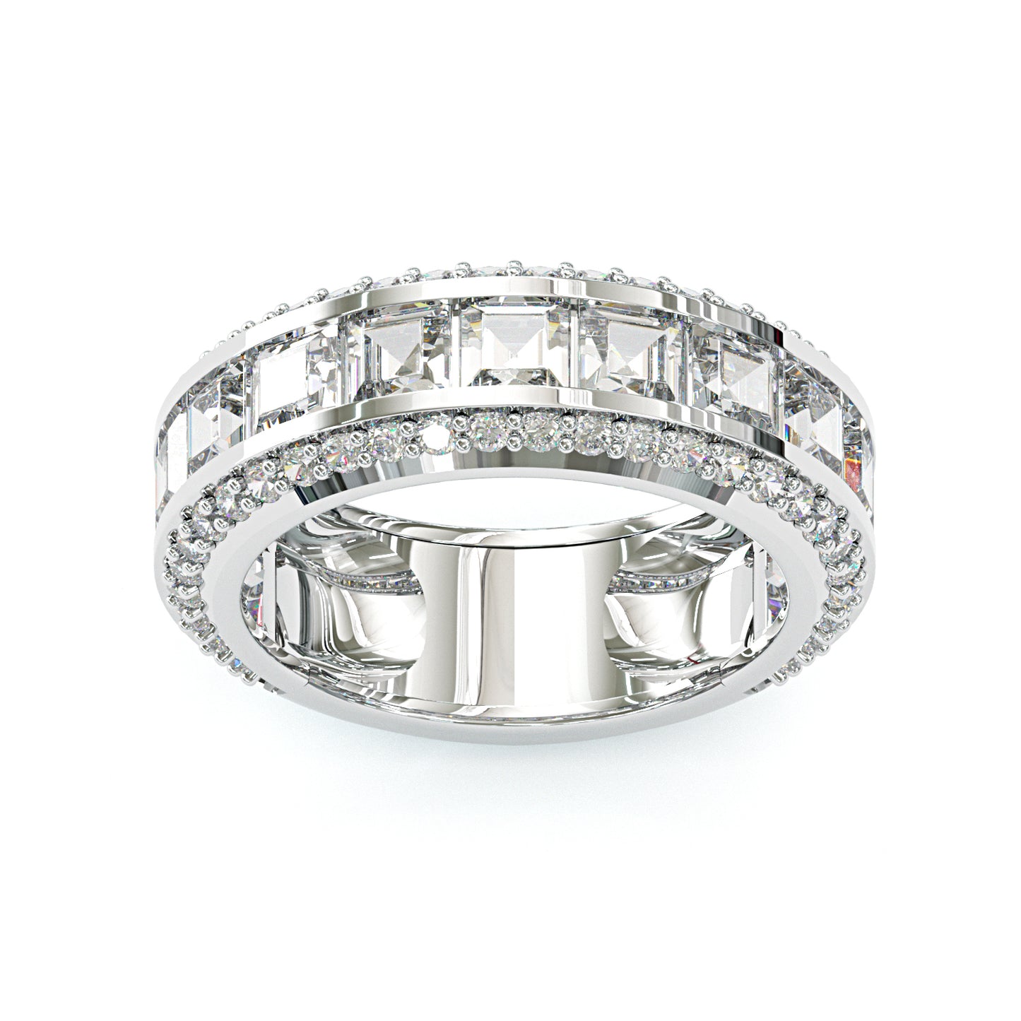 Jorrio handmade vintage princess cut gold-color sterling silver ring
