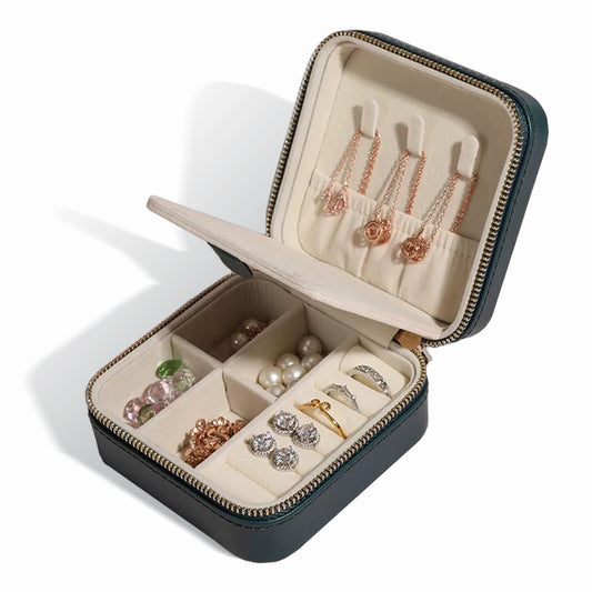 Jorrio portable zipper cosmetic jewelry case