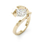 Jorrio chic 3ct princess cut moissanite sterling silver ring