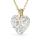 Jorrio gold hear cut romance sterling silver necklace