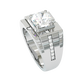 Jorrio handmade geometric round cut bold brilliance men's ring