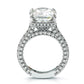 Jorrio 5ct cushion cut created sterling silver engagement ring