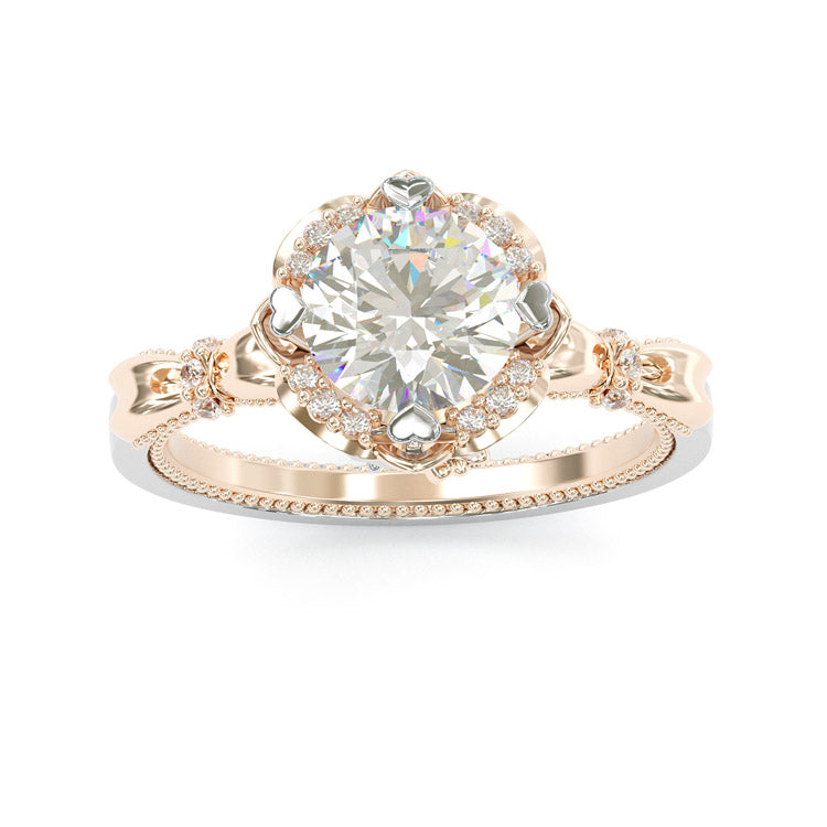 Jorrio hello kitty 2ct round cut sterling silver ring