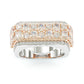 Jorrio handmade bold emerald-cut pavé brilliance men's ring