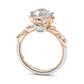 Jorrio hello kitty 2ct round cut sterling silver ring
