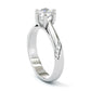 Jorrio 1ct round cut moissanite sterling silver ring