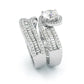 Jorrio charming round cut sterling silver ring set