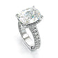 Jorrio 5ct cushion cut created sterling silver engagement ring