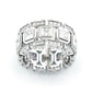 Jorrio Handmade Bold Square-link Princess Stone Full-iced Men’s Band Ring