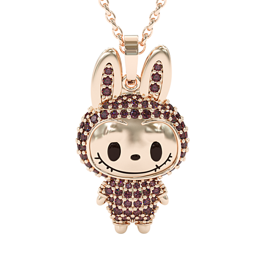 Jorrio handmade cute & mischievous grinning elve pendant sterling silver necklace