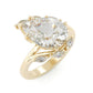 Jorrio delicate gold pear cut sterling silver ring