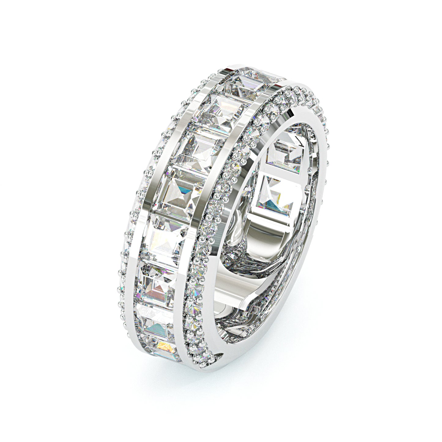 Jorrio handmade vintage princess cut gold-color sterling silver ring