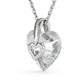 Jorrio gold hear cut romance sterling silver necklace