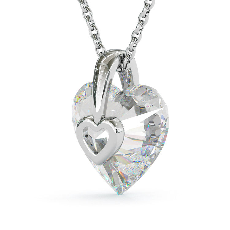 Jorrio gold hear cut romance sterling silver necklace