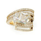 Jorrio radiant&marquise cut classic sterling silver ring