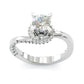 Jorrio brilliant gold 1ct round cut moissanite sterling silver ring