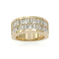Jorrio handmade radiant & emerald cut white diamond sterling silver wedding band