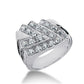 Jorrio handmade 1.47ct arrow elite bold geometric pavé men’s statement ring