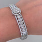 Jorrio sparkling round cut halo tennis bracelet