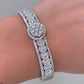 Jorrio sparkling round cut halo tennis bracelet
