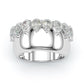 Jorrio handmade gold pear cut classic sterling silver wedding wome's band ring
