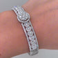 Jorrio sparkling round cut halo tennis bracelet