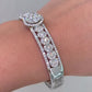 Jorrio sparkling round cut halo tennis bracelet