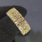 Jorrio Handmade Fully Iced Round & Emerald Cut Men’s Band Ring