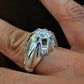 Jorrio Handmade Round Brilliant Cut Solitaire Men's Ring