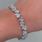 Jorrio heart-cut brilliance tennis bracelet