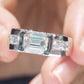 Jorrio Handmade Emerald Cut Bold Contemporary Moissanite Ring