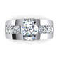 Jorrio handmade 5ct cushion cut designer-inspired luxury men's eternity ring