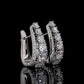 Jorrio round cut dazzling sterling silver earrings