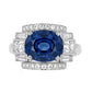 Jorrio Handmade Luxury Sapphire Oval CZ Vintage Men's Ring