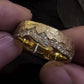 Jorrio handmade gold eroding matte finish men's ring