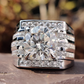 Jorrio Handmade 4.77ct Round Brilliant Cut Trio Channel Set Unique Men's Engagement Ring