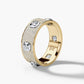 Jorrio handmade radiant bezel-set round cut sterling silver men's band